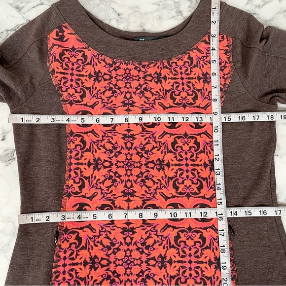 Title Nine Brown Orange Pink Patterned Dress Short Sleeve Activewear Outdoor - Picture 8 of 12